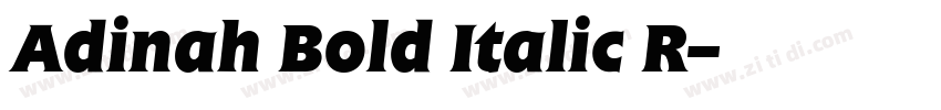 Adinah Bold Italic R字体转换